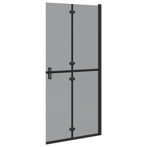 Grote foto vidaxl inloop douche wand zwart en donkertransparant 90 x 190 cm huis en inrichting complete badkamers