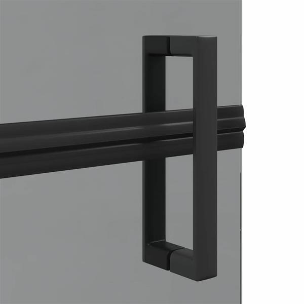 Grote foto vidaxl inloop douche wand zwart en donkertransparant 70 x 190 cm huis en inrichting complete badkamers