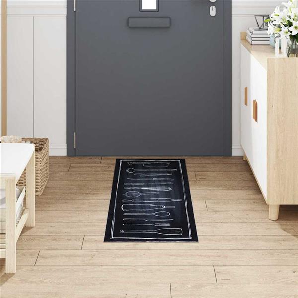 Grote foto vidaxl keuken mat other chef ruimte 45 x 150 cm fluweel tuin en terras overige tuin en terras