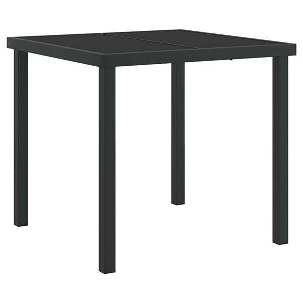 Grote foto vidaxl tuin eetset 5 pcs zwart poly rattan tuin en terras tuinmeubelen