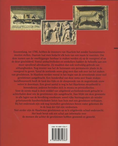 Grote foto gevelstenen van haarlem boeken geschiedenis wereld
