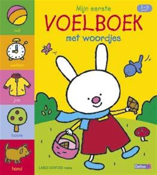 Grote foto mijn eerste voelboek met woordjes 1 3 jaar lange oortjes boeken jeugd 13 jaar en ouder
