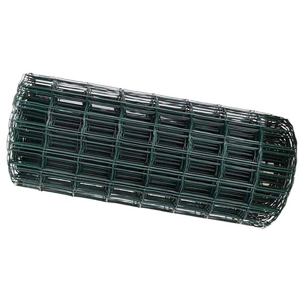 Grote foto vidaxl euro hek groen 0.4 x 10 m pvc gecoat ijzer tuin en terras hekken en schuttingen