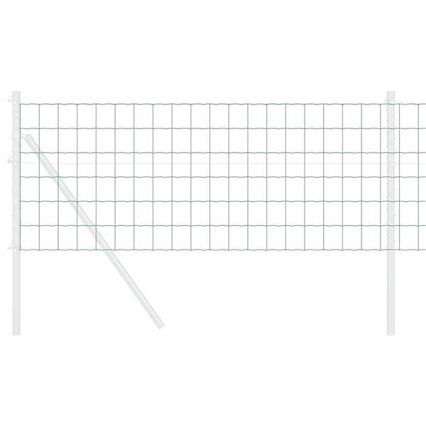 Grote foto vidaxl euro hek groen 0.4 x 10 m pvc gecoat ijzer tuin en terras hekken en schuttingen