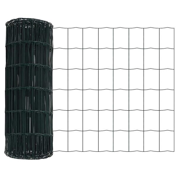 Grote foto vidaxl euro hek groen 0.4 x 10 m pvc gecoat ijzer tuin en terras hekken en schuttingen