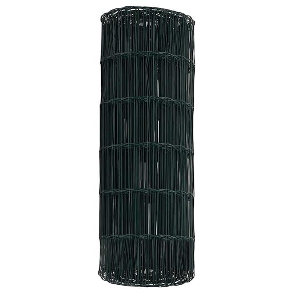 Grote foto vidaxl euro hek groen 0.4 x 10 m pvc gecoat ijzer tuin en terras hekken en schuttingen