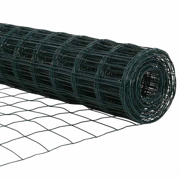 Grote foto vidaxl euro hek groen 0.4 x 10 m pvc gecoat ijzer tuin en terras hekken en schuttingen
