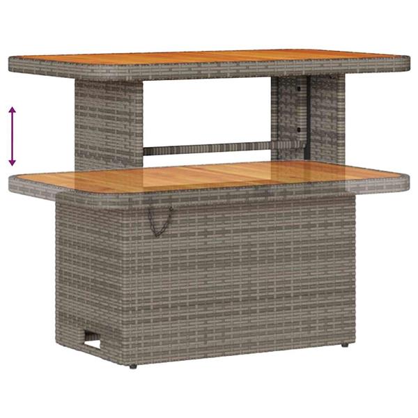 Grote foto vidaxl tuin sofa set met kussen 8 pcs grijs poly riet tuin en terras tuinmeubelen
