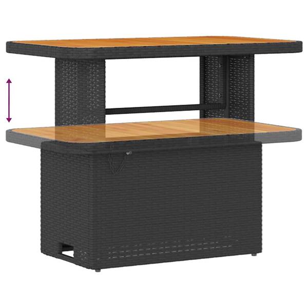 Grote foto vidaxl tuin sofa set met kussen 8 pcs zwart poly riet tuin en terras tuinmeubelen