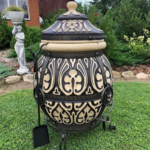 Grote foto tandoor attika 85l premium grill oven fireclay tuin en terras barbecues en vuurkorven