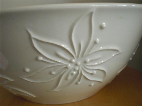 Grote foto handgemaakte aardewerkschaal faire trade huis en inrichting servies