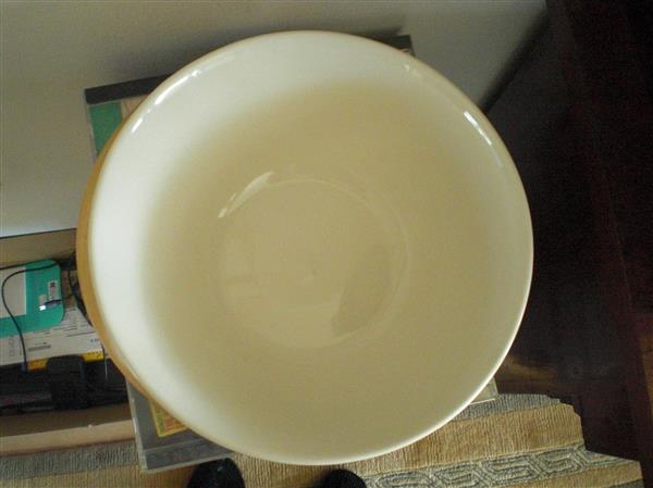 Grote foto handgemaakte aardewerkschaal faire trade huis en inrichting servies