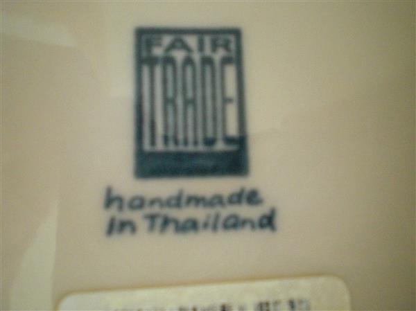 Grote foto handgemaakte aardewerkschaal faire trade huis en inrichting servies