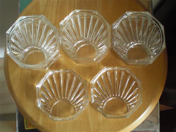 Grote foto 10 oude glazen onderzetters antiek en kunst glas en kristal