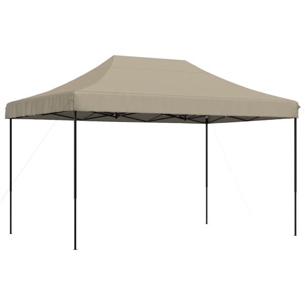 Grote foto vidaxl partytent inklapbaar pop up 440x292x315 cm taupe tuin en terras overige tuin en terras