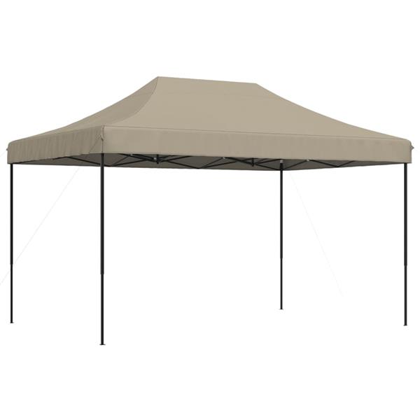 Grote foto vidaxl partytent inklapbaar pop up 440x292x315 cm taupe tuin en terras overige tuin en terras