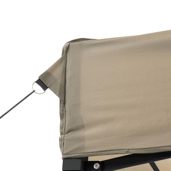 Grote foto vidaxl partytent inklapbaar pop up 440x292x315 cm taupe tuin en terras overige tuin en terras