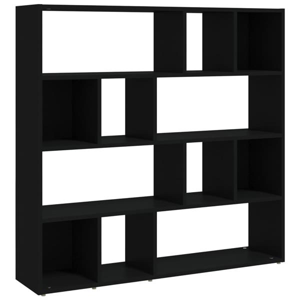 Grote foto vidaxl boekenkast kamerscherm 105x24x102 cm zwart huis en inrichting overige huis en inrichting
