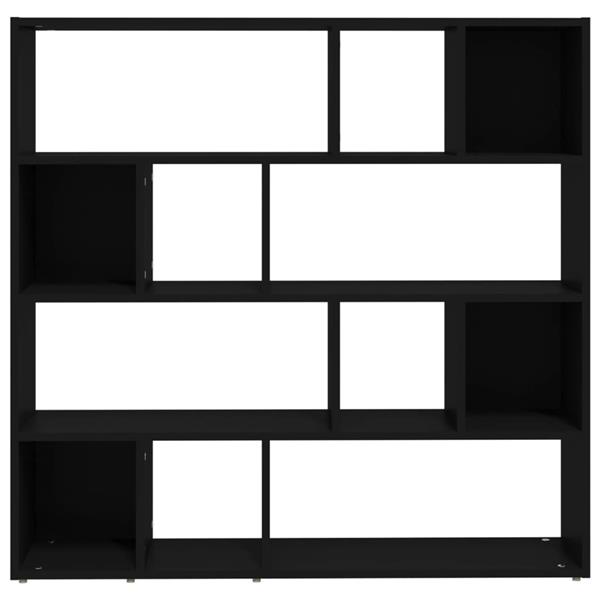 Grote foto vidaxl boekenkast kamerscherm 105x24x102 cm zwart huis en inrichting overige huis en inrichting