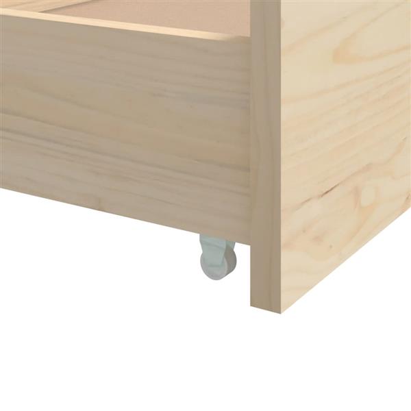 Grote foto vidaxl bedframe met lades massief grenenhout 90x200 cm antiek en kunst stoelen en banken