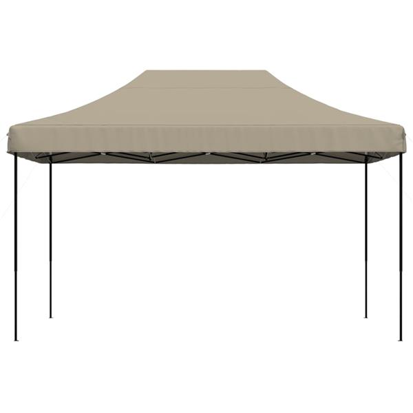 Grote foto vidaxl partytent inklapbaar pop up 440x292x315 cm taupe tuin en terras overige tuin en terras