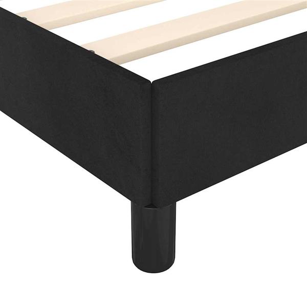 Grote foto vidaxl bedframe met hoofdeinde zonder matras 90x200 cm fluweel zwart antiek en kunst stoelen en banken