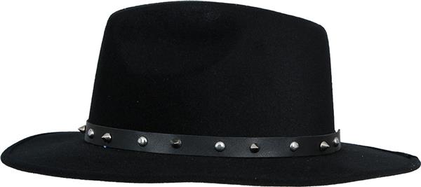 Grote foto zwarte vilten cowboyhoed met studs voor volwassenen verzamelen overige verzamelingen
