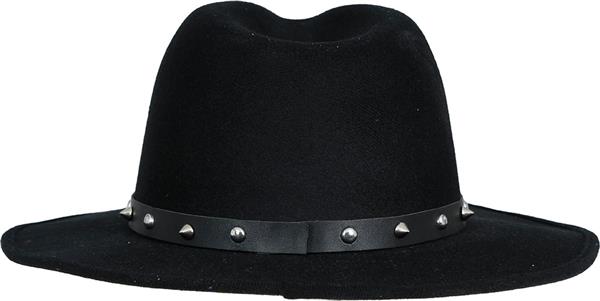 Grote foto zwarte vilten cowboyhoed met studs voor volwassenen verzamelen overige verzamelingen