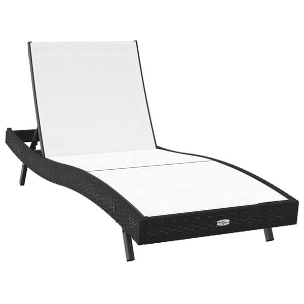 Grote foto vidaxl ligstoelen 3 pcs zwart en wit 40 x 40 x 40.5 cm poly rattan tuin en terras tuinmeubelen