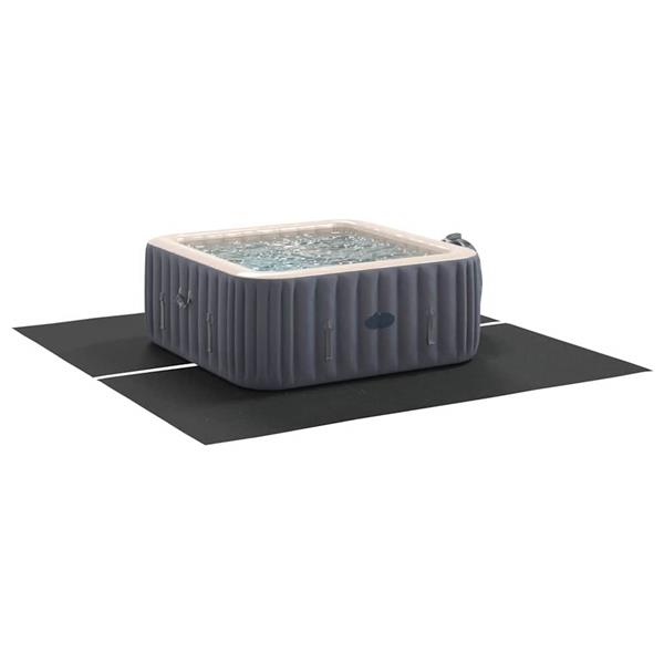 Grote foto vidaxl zwembad grondzeil zwart 274 x 274 cm polyester geotextiel tuin en terras zwembaden toebehoren