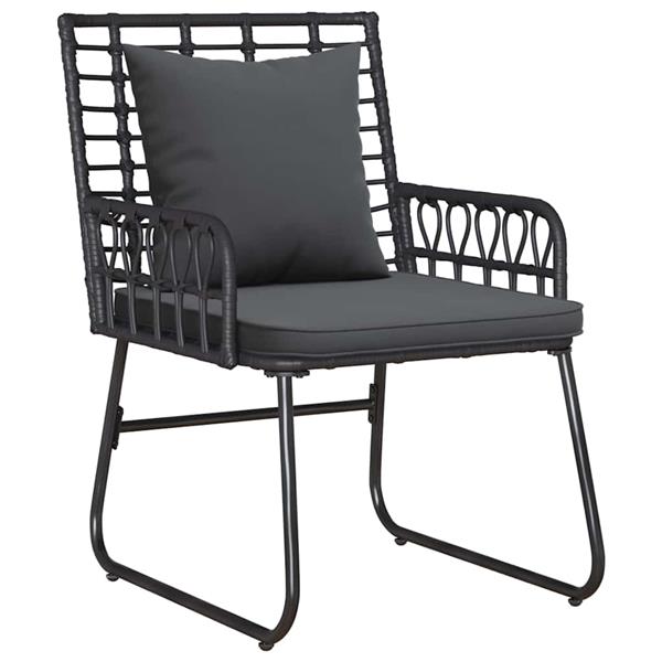 Grote foto vidaxl tuinmeubelset met kussen 4 pcs zwart en anthraciet tuin en terras tuinmeubelen