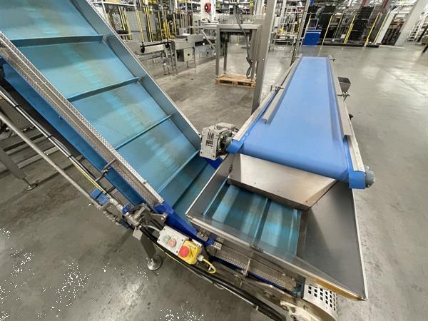 Grote foto newtec pcs2009 afweeglijn voor product in schaaltjes met flowpackmachine agrarisch tuinbouw