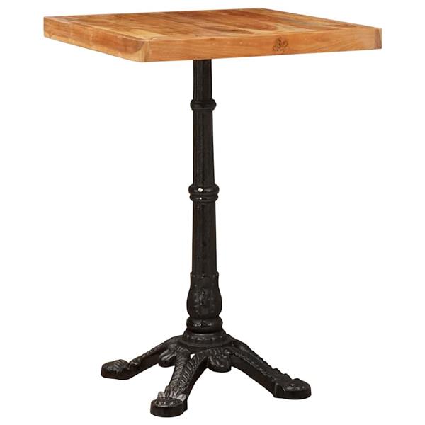 Grote foto vidaxl bistrotafel bruin 50 x 50 x 76 cm massief acaciahout huis en inrichting eettafels
