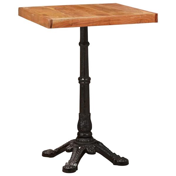 Grote foto vidaxl bistrotafel bruin 50 x 50 x 76 cm massief acaciahout huis en inrichting eettafels