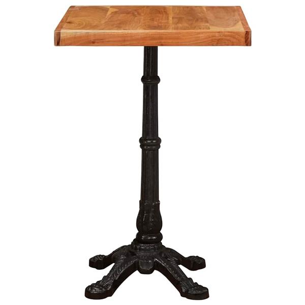 Grote foto vidaxl bistrotafel bruin 50 x 50 x 76 cm massief acaciahout huis en inrichting eettafels