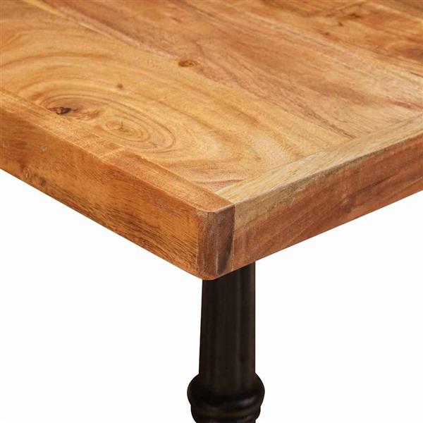 Grote foto vidaxl bistrotafel bruin 50 x 50 x 76 cm massief acaciahout huis en inrichting eettafels
