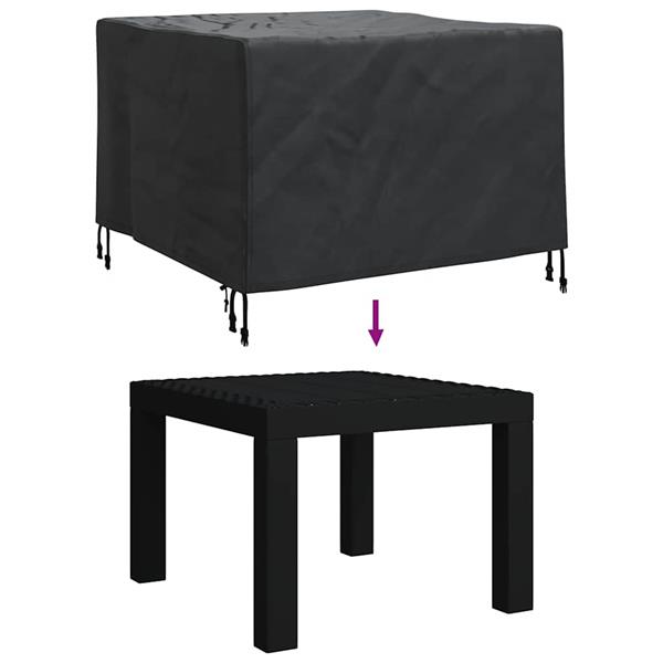 Grote foto vidaxl hoes voor tuinmeubelen zwart 99 x 99 x 60 cm 420d oxford stof tuin en terras tuinmeubelen