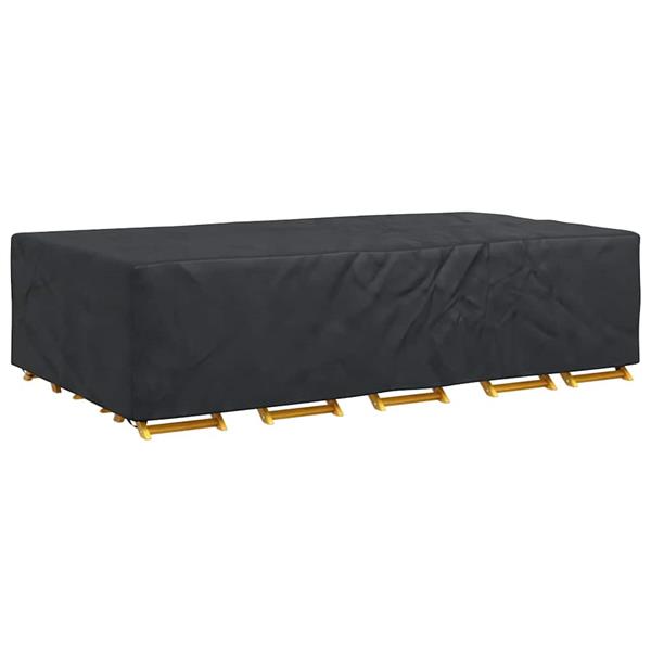 Grote foto vidaxl hoes voor tuinmeubelen zwart 315 x 180 x 74 cm 210d tuin en terras tuinmeubelen