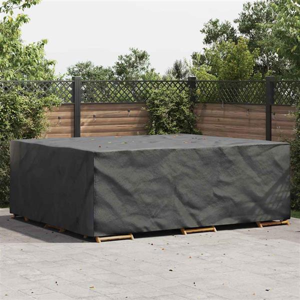 Grote foto vidaxl hoes voor tuinmeubelen zwart 300 x 250 x 100 cm 210d tuin en terras tuinmeubelen