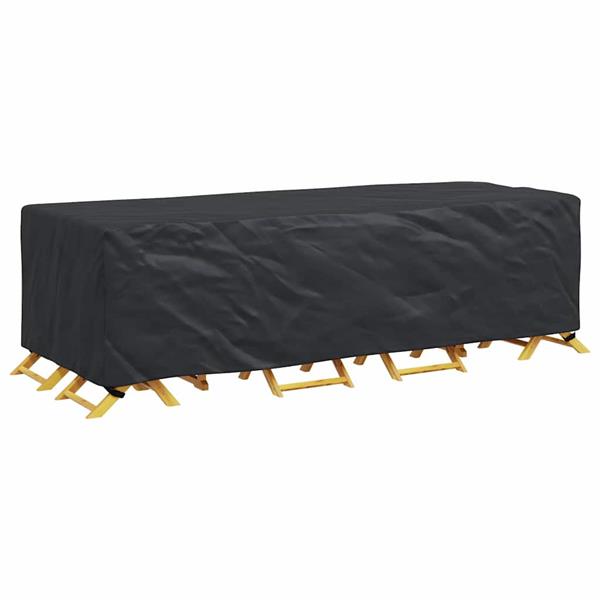 Grote foto vidaxl hoes voor tuinmeubelen zwart 270 x 110 x 70 cm 600d tuin en terras tuinmeubelen