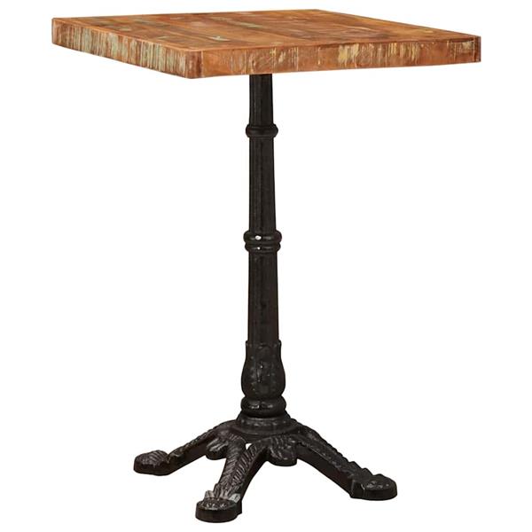 Grote foto vidaxl bistrotafel bruin 50 x 50 x 76 cm massief gerecycled hout huis en inrichting eettafels