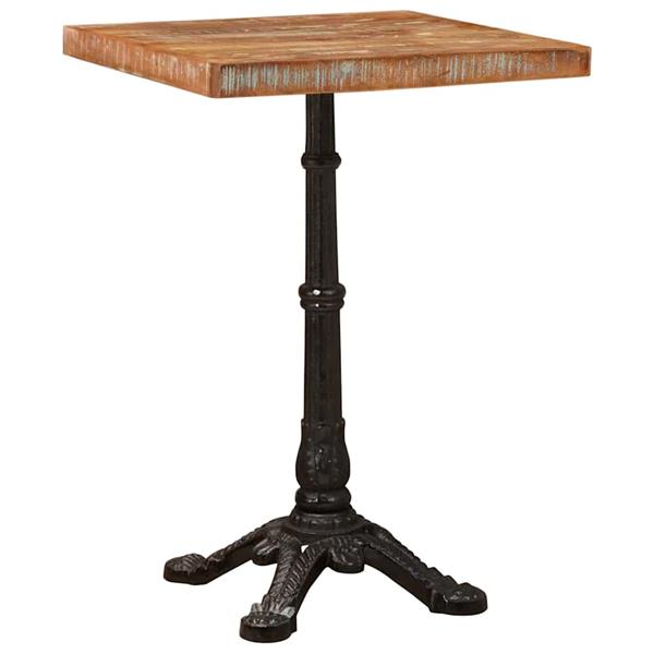 Grote foto vidaxl bistrotafel bruin 50 x 50 x 76 cm massief gerecycled hout huis en inrichting eettafels