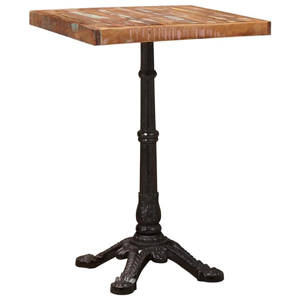 Grote foto vidaxl bistrotafel bruin 50 x 50 x 76 cm massief gerecycled hout huis en inrichting eettafels
