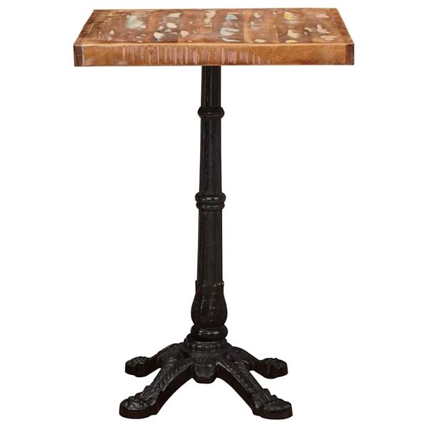 Grote foto vidaxl bistrotafel bruin 50 x 50 x 76 cm massief gerecycled hout huis en inrichting eettafels