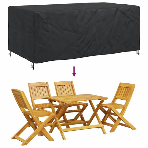 Grote foto vidaxl hoes voor tuinmeubelen zwart 240 x 110 x 70 cm 420d tuin en terras tuinmeubelen