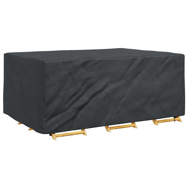 Grote foto vidaxl hoes voor tuinmeubelen zwart 220 x 150 x 85 cm 600d tuin en terras tuinmeubelen