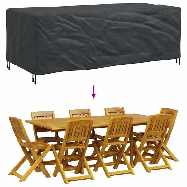 Grote foto vidaxl hoes voor tuinmeubelen zwart 220 x 110 x 70 cm 600d tuin en terras tuinmeubelen