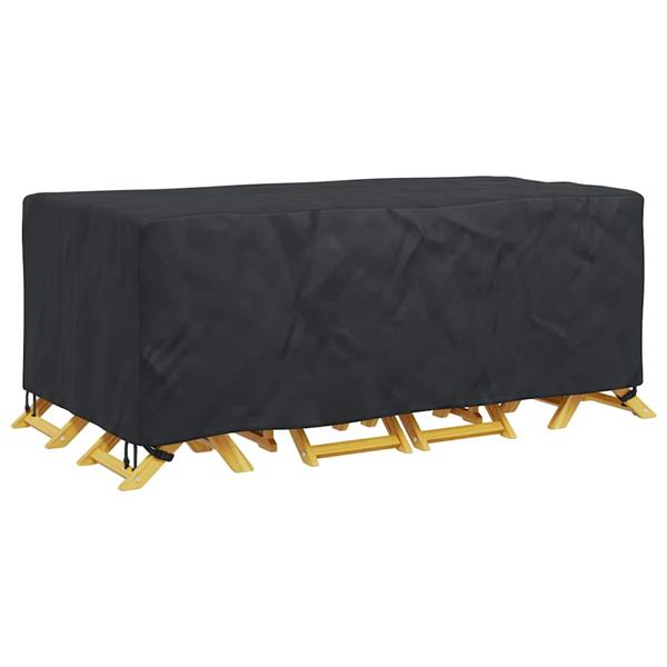 Grote foto vidaxl hoes voor tuinmeubelen zwart 200 x 110 x 70 cm 210d tuin en terras tuinmeubelen