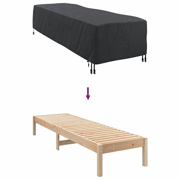Grote foto vidaxl hoes voor tuinmeubelen 210 x 74 x 40 cm 600d oxford stof tuin en terras tuinmeubelen