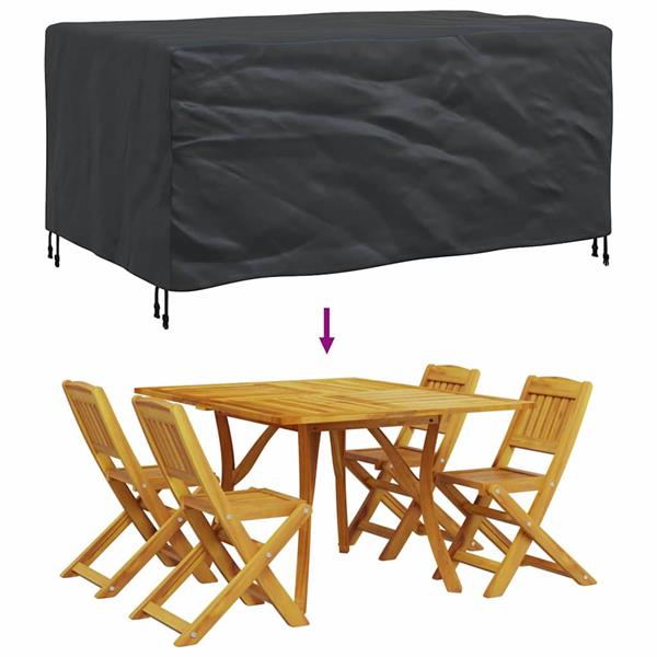 Grote foto vidaxl hoes voor tuinmeubelen zwart 172 x 113 x 73 cm 420d tuin en terras tuinmeubelen